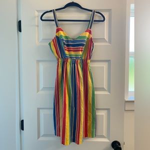 Rainbow Summer Midi Dress